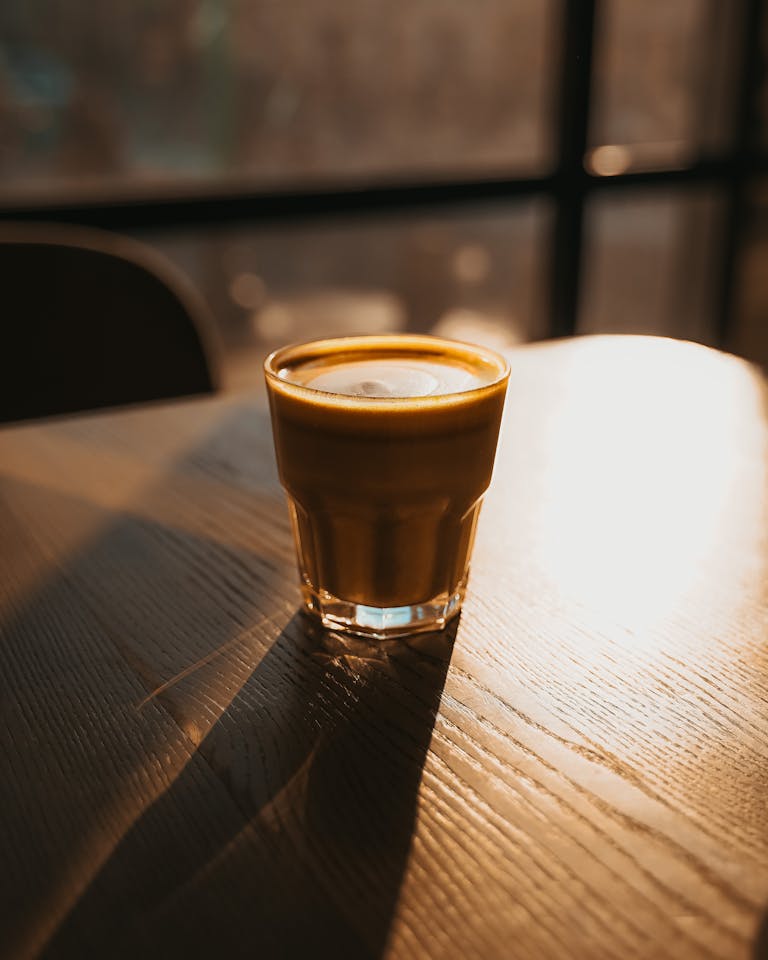 espresso on a table